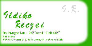 ildiko reczei business card